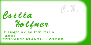 csilla wolfner business card